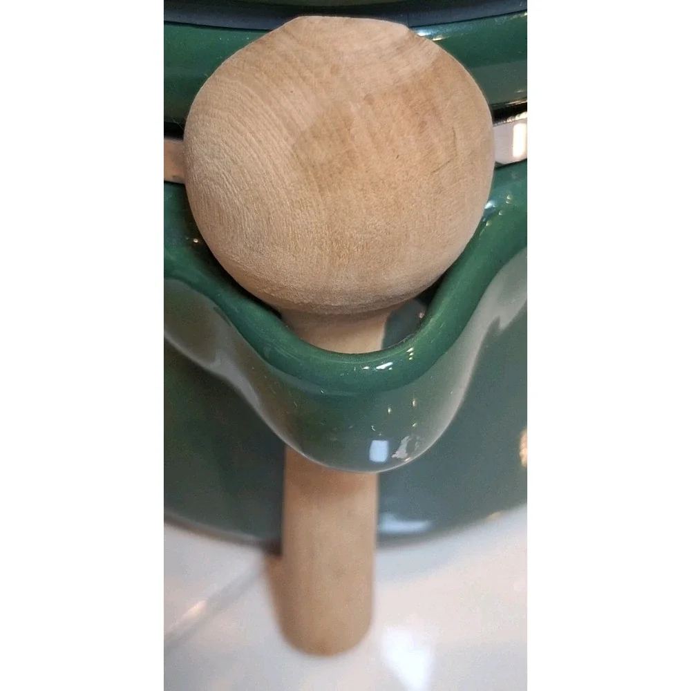 4pc Green Ceramic Vintage Canister Set, Airtight Lid-Lock, Beech Scoop Winsome